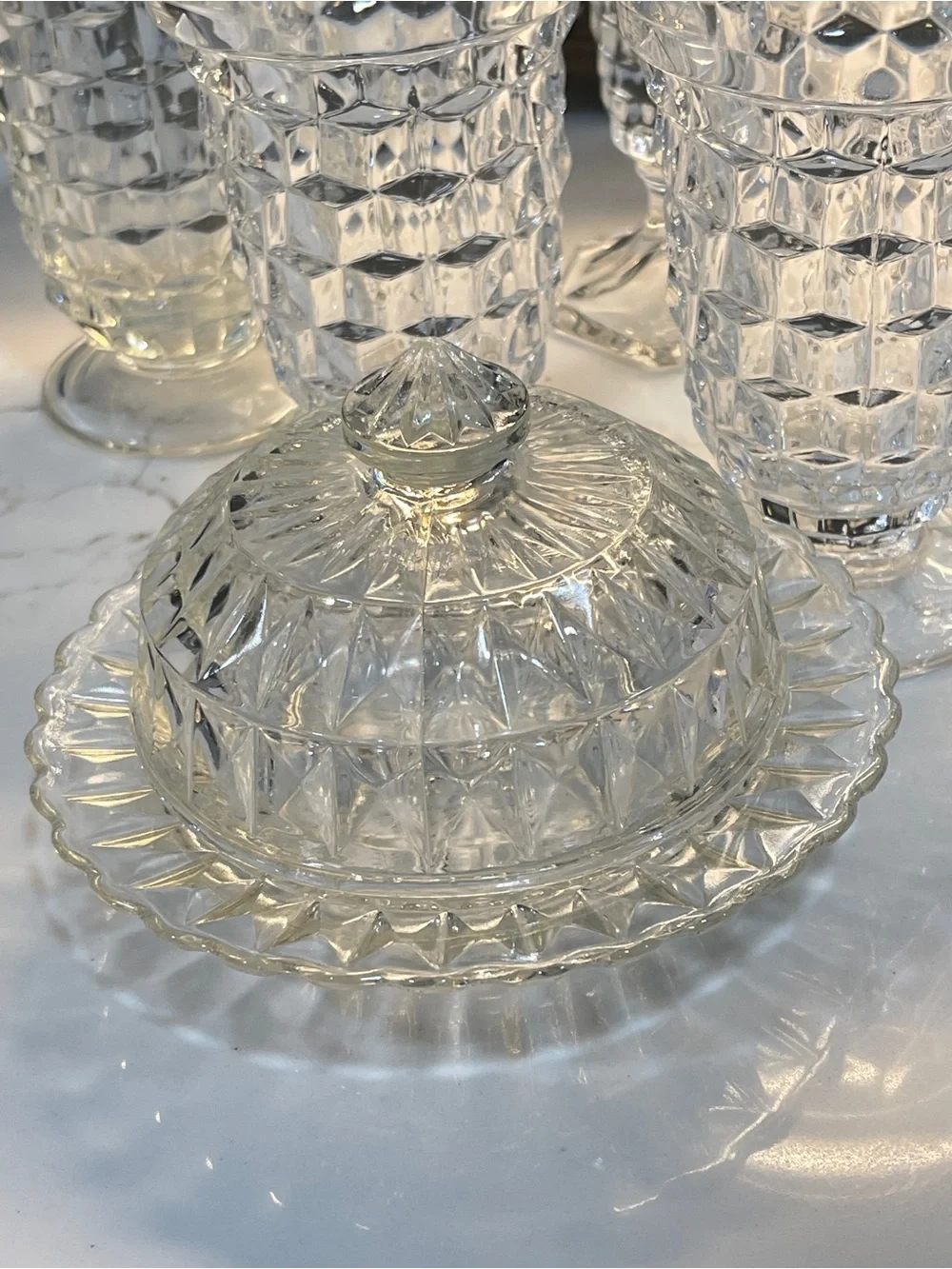 Fostoria clear pressed